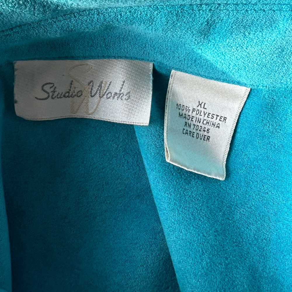 Studio Works Teal Shirt Size XL - Picture 4 of 4